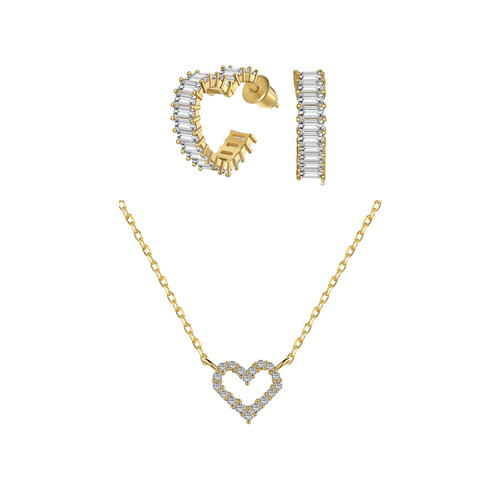 Heart earring | Chain set