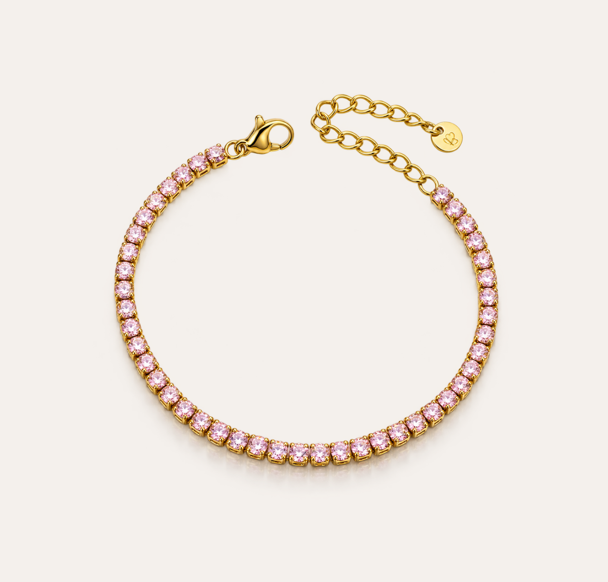 Pink Tennis Armband
